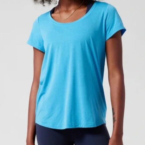 Athleta Stratus II Tee Blue Size XS - Picture 1 of 4